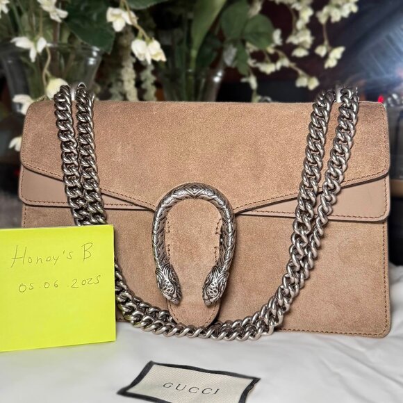 🤎 Gucci Dionysus Small Suede Shoulder Bag – Brown  🤎 - Picture 1 of 13
